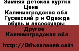 Зимняя детская куртка › Цена ­ 600 - Калининградская обл., Гусевский р-н Одежда, обувь и аксессуары » Другое   . Калининградская обл.